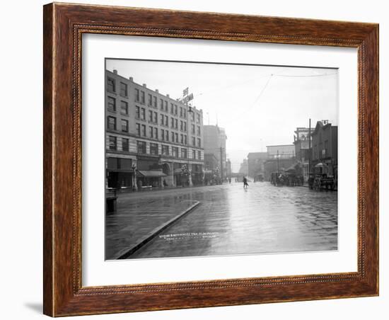 Looking South across Pike St. at Fourth, 1908-Ashael Curtis-Framed Giclee Print