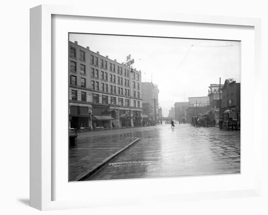 Looking South across Pike St. at Fourth, 1908-Ashael Curtis-Framed Giclee Print