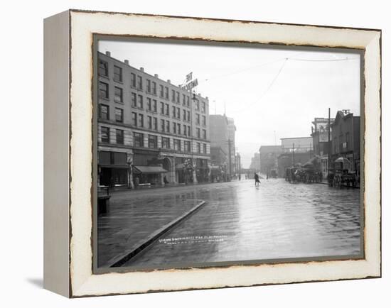 Looking South across Pike St. at Fourth, 1908-Ashael Curtis-Framed Premier Image Canvas