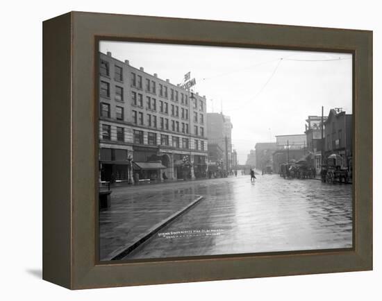 Looking South across Pike St. at Fourth, 1908-Ashael Curtis-Framed Premier Image Canvas