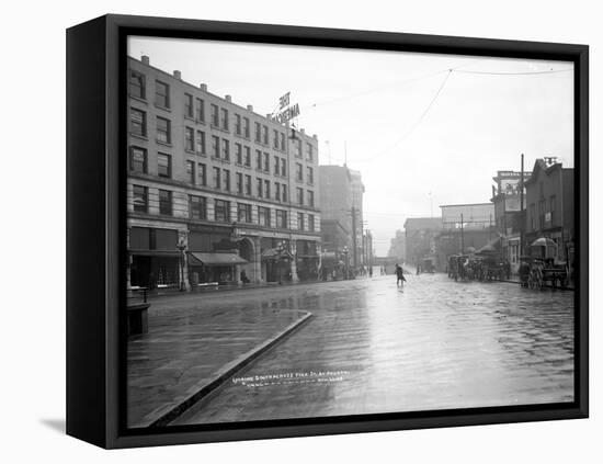 Looking South across Pike St. at Fourth, 1908-Ashael Curtis-Framed Premier Image Canvas