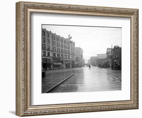 Looking South across Pike St. at Fourth, 1908-Ashael Curtis-Framed Giclee Print