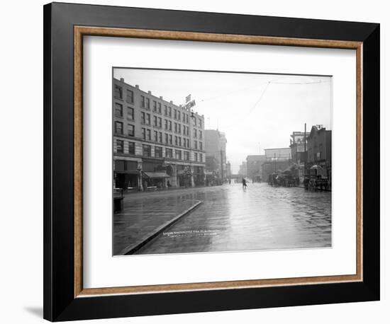 Looking South across Pike St. at Fourth, 1908-Ashael Curtis-Framed Giclee Print