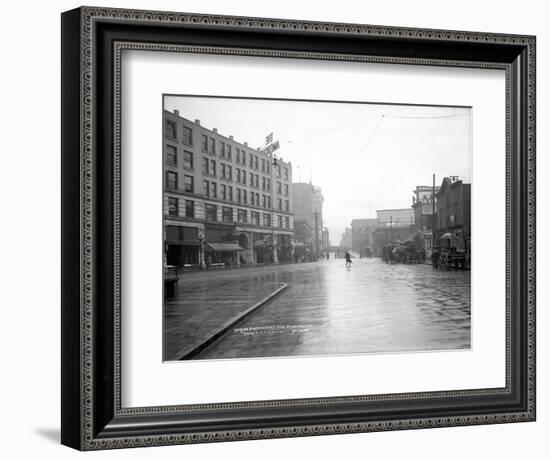 Looking South across Pike St. at Fourth, 1908-Ashael Curtis-Framed Giclee Print