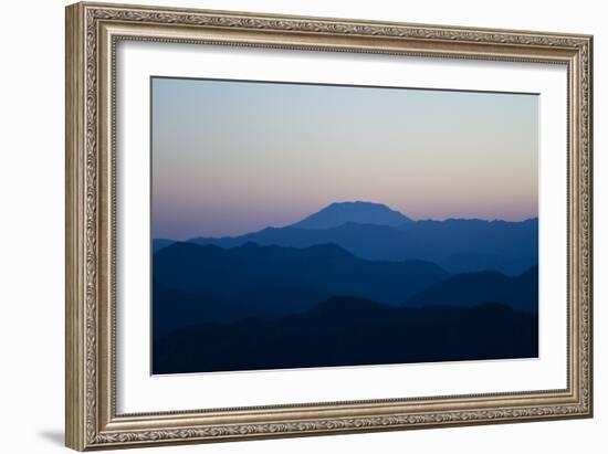 Looking South At Mount Saiint Helens. From Mt. Rainier National Park, WA-Justin Bailie-Framed Photographic Print