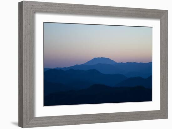 Looking South At Mount Saiint Helens. From Mt. Rainier National Park, WA-Justin Bailie-Framed Photographic Print