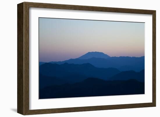 Looking South At Mount Saiint Helens. From Mt. Rainier National Park, WA-Justin Bailie-Framed Photographic Print