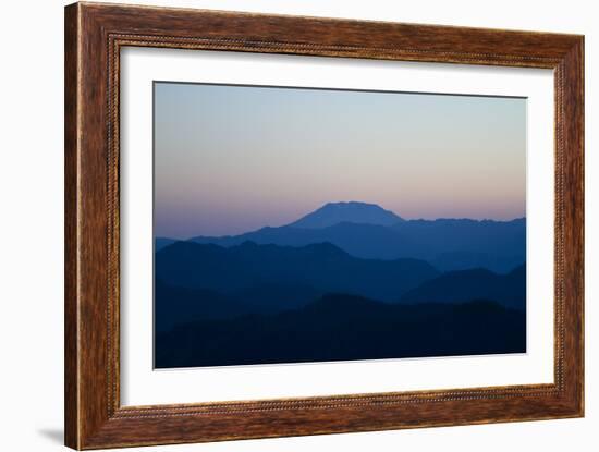 Looking South At Mount Saiint Helens. From Mt. Rainier National Park, WA-Justin Bailie-Framed Photographic Print