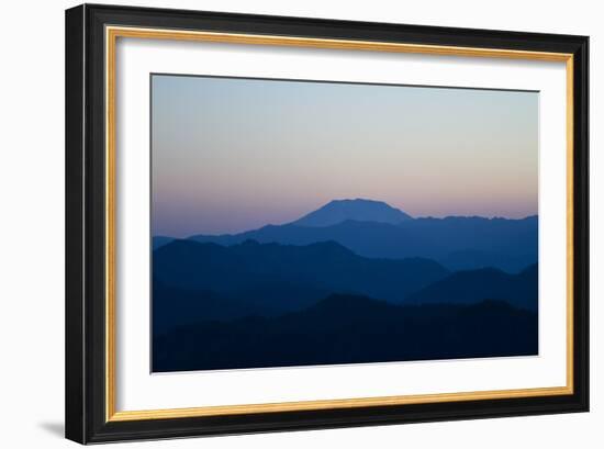 Looking South At Mount Saiint Helens. From Mt. Rainier National Park, WA-Justin Bailie-Framed Photographic Print