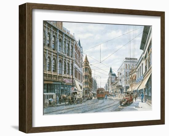 Looking South Of Spring St.-Stanton Manolakas-Framed Giclee Print