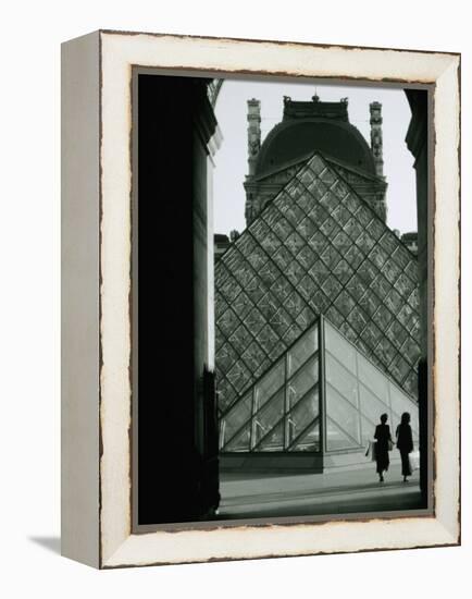 Looking Through an Arched Entrance of the Musee Du Louvre Towards the Glass Pyramid, Paris, France-Mark Newman-Framed Premier Image Canvas