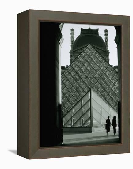 Looking Through an Arched Entrance of the Musee Du Louvre Towards the Glass Pyramid, Paris, France-Mark Newman-Framed Premier Image Canvas