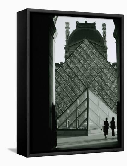Looking Through an Arched Entrance of the Musee Du Louvre Towards the Glass Pyramid, Paris, France-Mark Newman-Framed Premier Image Canvas