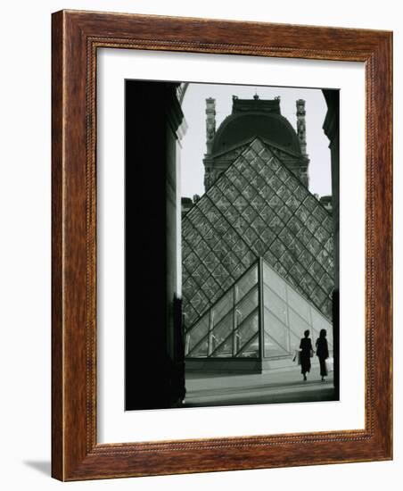 Looking Through an Arched Entrance of the Musee Du Louvre Towards the Glass Pyramid, Paris, France-Mark Newman-Framed Photographic Print