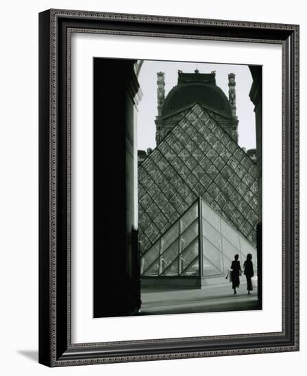 Looking Through an Arched Entrance of the Musee Du Louvre Towards the Glass Pyramid, Paris, France-Mark Newman-Framed Photographic Print