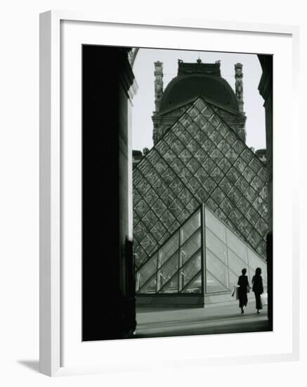 Looking Through an Arched Entrance of the Musee Du Louvre Towards the Glass Pyramid, Paris, France-Mark Newman-Framed Photographic Print