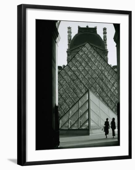 Looking Through an Arched Entrance of the Musee Du Louvre Towards the Glass Pyramid, Paris, France-Mark Newman-Framed Photographic Print