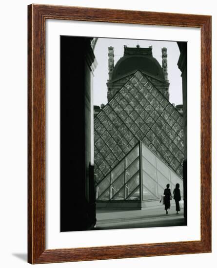 Looking Through an Arched Entrance of the Musee Du Louvre Towards the Glass Pyramid, Paris, France-Mark Newman-Framed Photographic Print