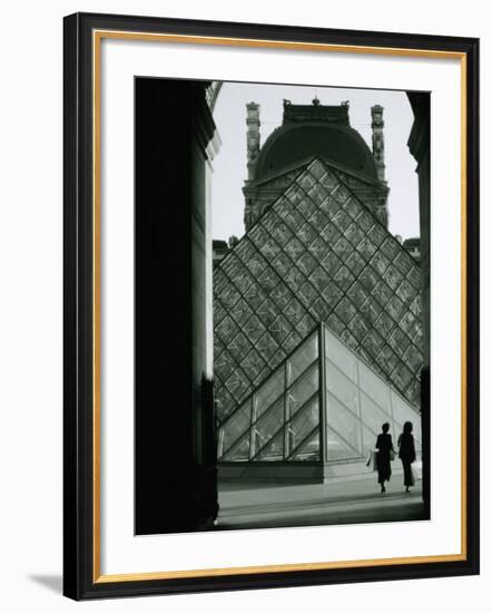 Looking Through an Arched Entrance of the Musee Du Louvre Towards the Glass Pyramid, Paris, France-Mark Newman-Framed Photographic Print