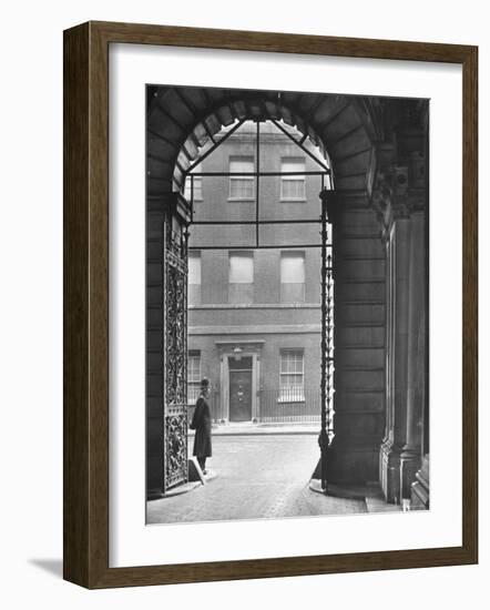 Looking Through Doorway Onto 10 Downing Street, Through Archway Entrance to Foreign Office-Hans Wild-Framed Photographic Print