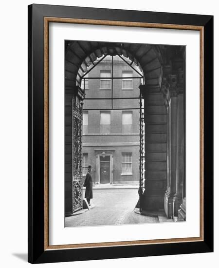 Looking Through Doorway Onto 10 Downing Street, Through Archway Entrance to Foreign Office-Hans Wild-Framed Photographic Print