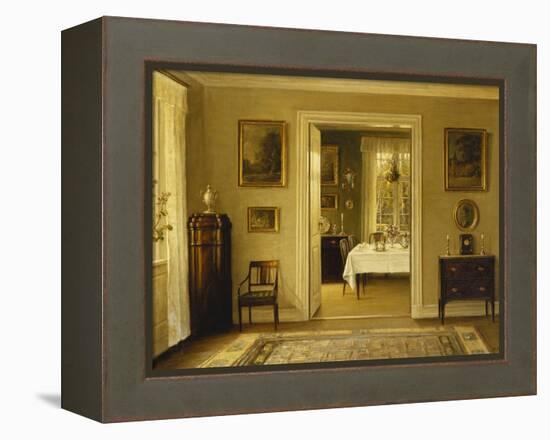 Looking Through to the Dining Room-Hans Hilsoe-Framed Premier Image Canvas