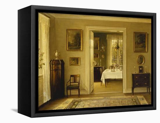 Looking Through to the Dining Room-Hans Hilsoe-Framed Premier Image Canvas