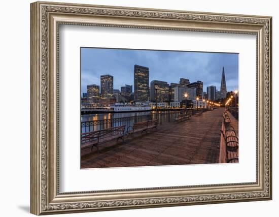 Looking to the Skyline from Pier on the Embarcadero in San Francisco, California, Usa-Chuck Haney-Framed Photographic Print