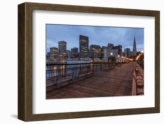 Looking to the Skyline from Pier on the Embarcadero in San Francisco, California, Usa-Chuck Haney-Framed Photographic Print