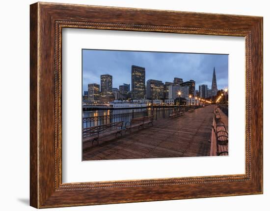 Looking to the Skyline from Pier on the Embarcadero in San Francisco, California, Usa-Chuck Haney-Framed Photographic Print