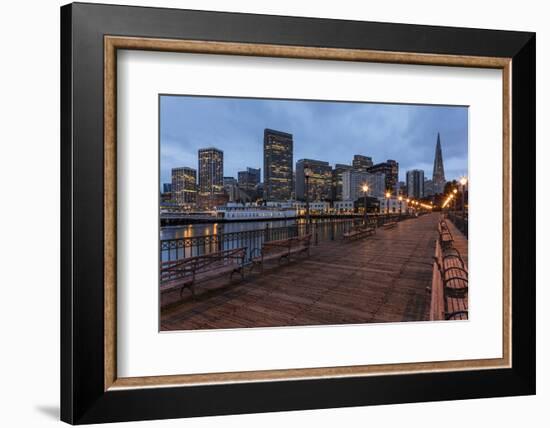 Looking to the Skyline from Pier on the Embarcadero in San Francisco, California, Usa-Chuck Haney-Framed Photographic Print