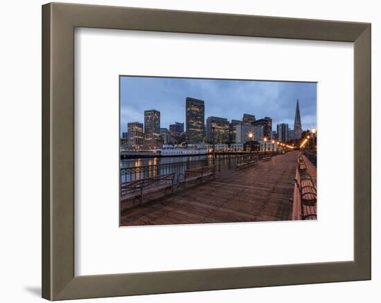 Looking to the Skyline from Pier on the Embarcadero in San Francisco, California, Usa-Chuck Haney-Framed Photographic Print