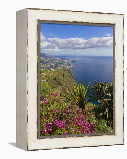 Looking Towards Funchal From Cabo Girao, One of the World's Highest Sea Cliffs, Portugal-Neale Clarke-Framed Premier Image Canvas