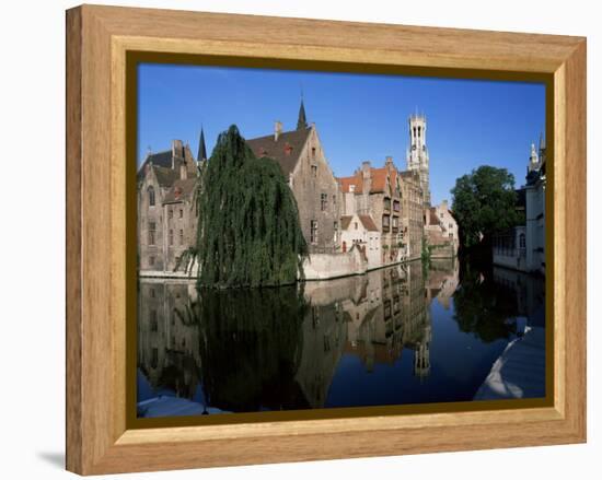 Looking Towards the Belfry of Belfort Hallen, Bruges, Belgium-Lee Frost-Framed Premier Image Canvas