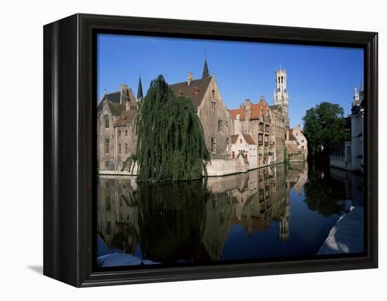 Looking Towards the Belfry of Belfort Hallen, Bruges, Belgium-Lee Frost-Framed Premier Image Canvas