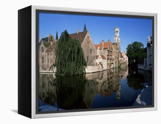 Looking Towards the Belfry of Belfort Hallen, Bruges, Belgium-Lee Frost-Framed Premier Image Canvas