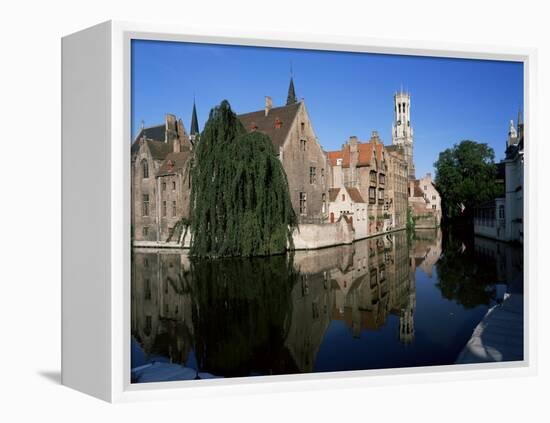 Looking Towards the Belfry of Belfort Hallen, Bruges, Belgium-Lee Frost-Framed Premier Image Canvas