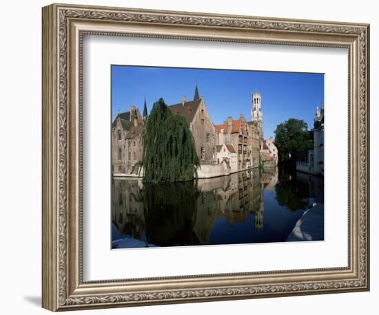 Looking Towards the Belfry of Belfort Hallen, Bruges, Belgium-Lee Frost-Framed Photographic Print