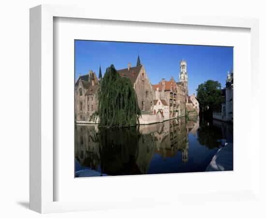 Looking Towards the Belfry of Belfort Hallen, Bruges, Belgium-Lee Frost-Framed Photographic Print