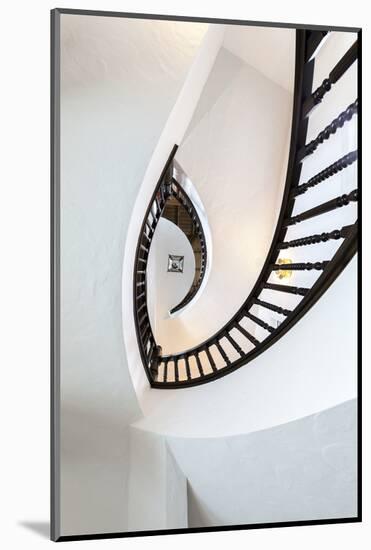 Looking Up at Architectural Details of an Ornate Spiral Staircase-James White-Mounted Photographic Print