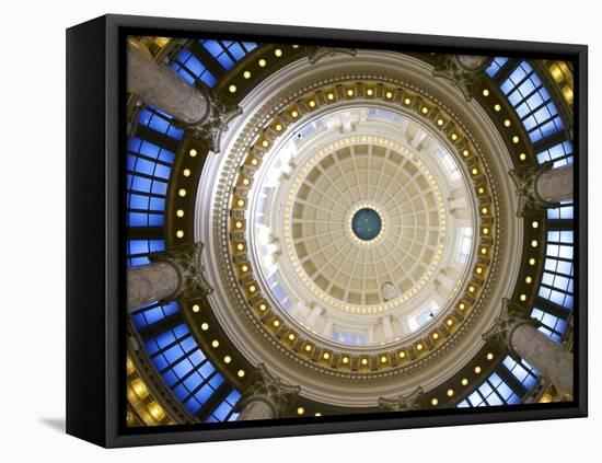 Looking Up from the Rotunda at the Dome of the Idaho State Capitol Building, Boise, Idaho, Usa-David R. Frazier-Framed Premier Image Canvas