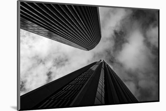 Looking up skyscrapers, San Francisco, California, USA-Panoramic Images-Mounted Photographic Print