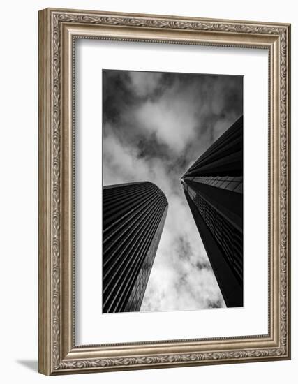 Looking up skyscrapers, San Francisco, California, USA-Panoramic Images-Framed Photographic Print