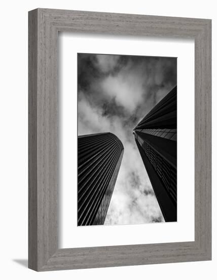 Looking up skyscrapers, San Francisco, California, USA-Panoramic Images-Framed Photographic Print