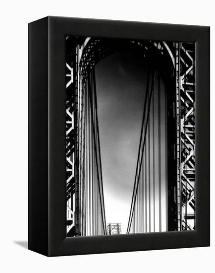 Looking up to Tower on the George Washington Bridge-Margaret Bourke-White-Framed Premier Image Canvas