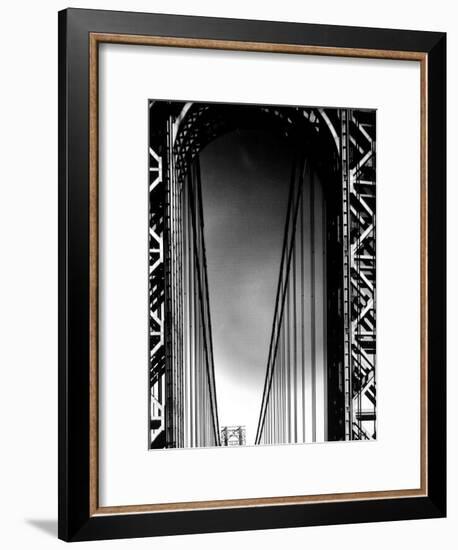 Looking up to Tower on the George Washington Bridge-Margaret Bourke-White-Framed Premium Photographic Print