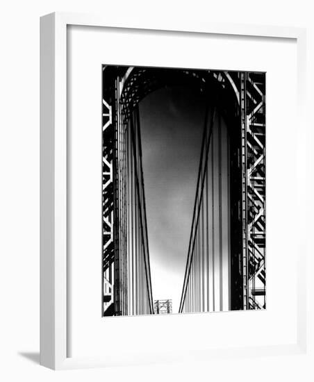 Looking up to Tower on the George Washington Bridge-Margaret Bourke-White-Framed Premium Photographic Print