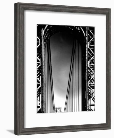 Looking up to Tower on the George Washington Bridge-Margaret Bourke-White-Framed Premium Photographic Print