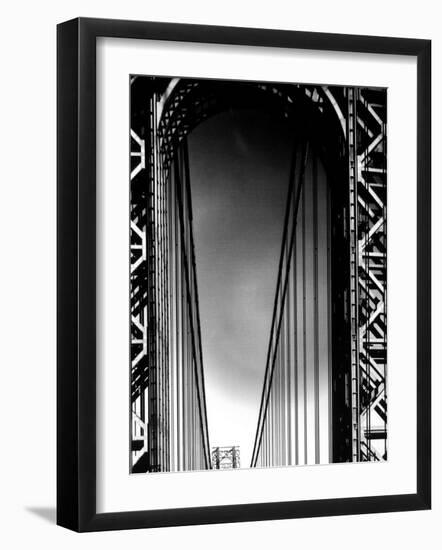 Looking up to Tower on the George Washington Bridge-Margaret Bourke-White-Framed Premium Photographic Print