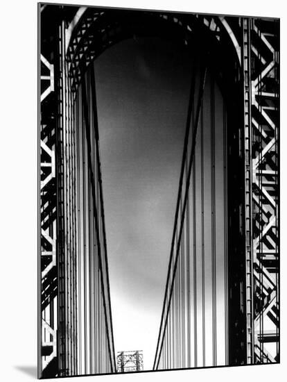 Looking up to Tower on the George Washington Bridge-Margaret Bourke-White-Mounted Premium Photographic Print